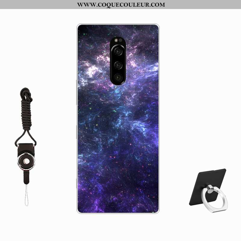 Étui Sony Xperia 1 Tendance Incassable Étui, Coque Sony Xperia 1 Fluide Doux Personnalisé Rose