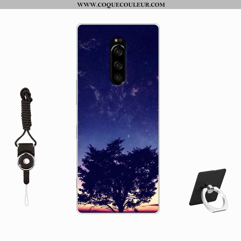 Étui Sony Xperia 1 Tendance Incassable Étui, Coque Sony Xperia 1 Fluide Doux Personnalisé Rose