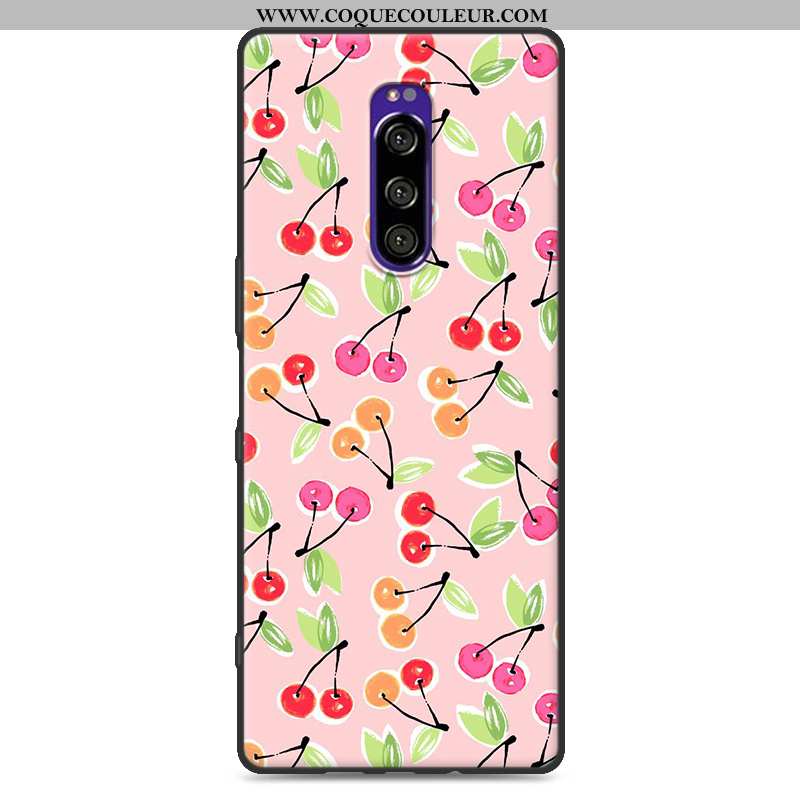 Housse Sony Xperia 1 Protection Peinture Silicone, Étui Sony Xperia 1 Fluide Doux Téléphone Portable