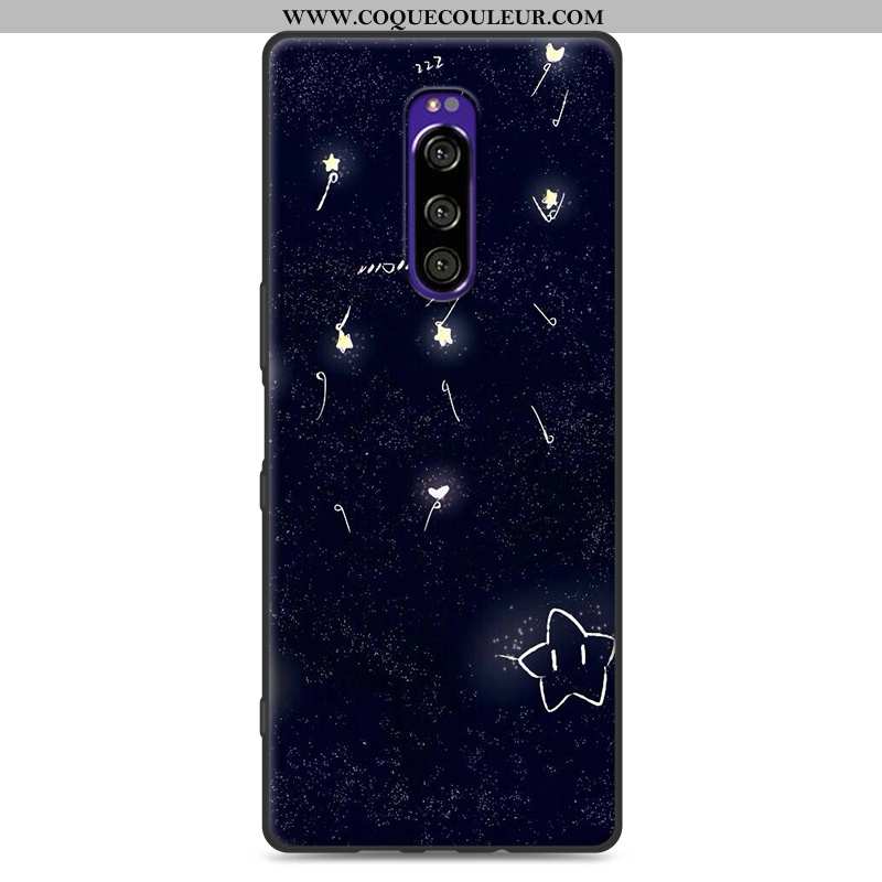 Housse Sony Xperia 1 Protection Peinture Silicone, Étui Sony Xperia 1 Fluide Doux Téléphone Portable