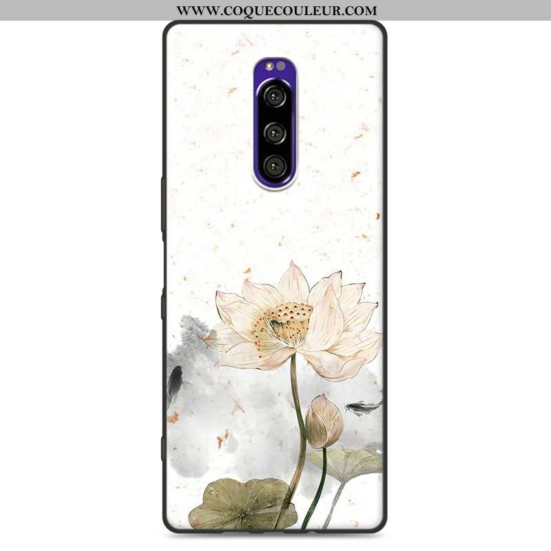 Étui Sony Xperia 1 Silicone Coque Rose, Sony Xperia 1 Protection Fluide Doux Rose