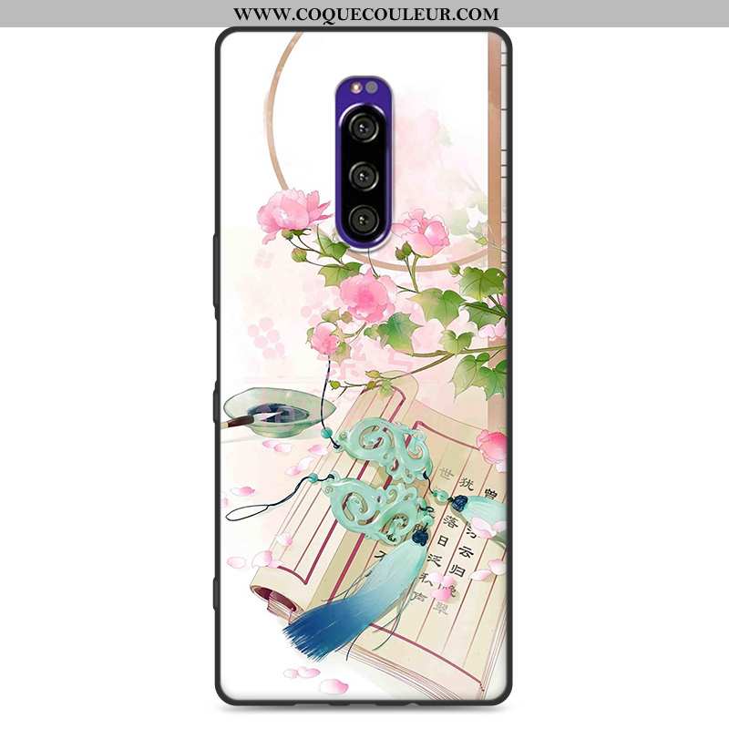 Étui Sony Xperia 1 Silicone Coque Rose, Sony Xperia 1 Protection Fluide Doux Rose