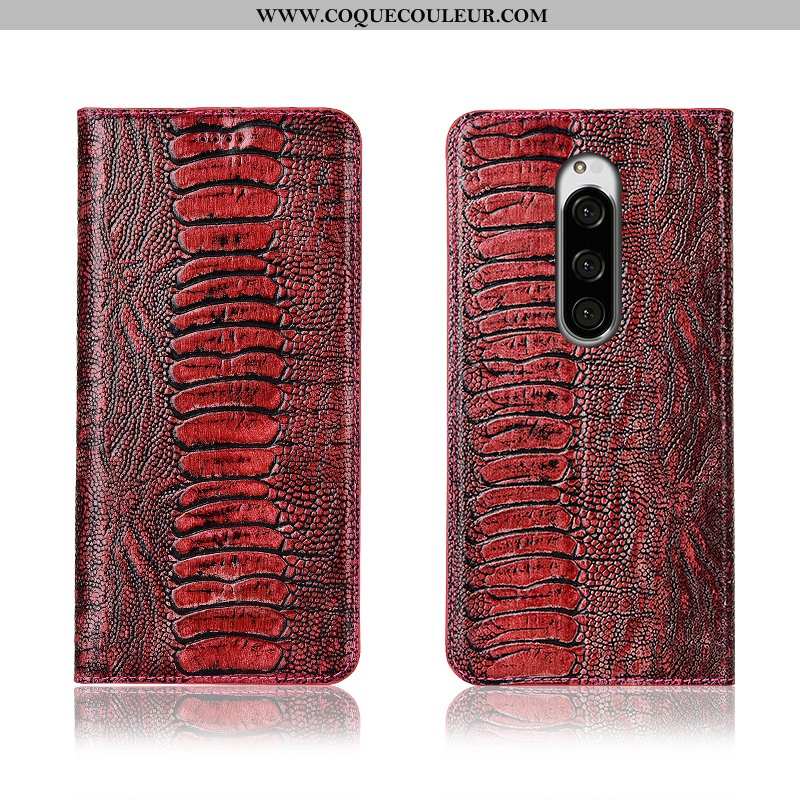 Coque Sony Xperia 1 Fluide Doux Noir Cuir, Housse Sony Xperia 1 Silicone Incassable