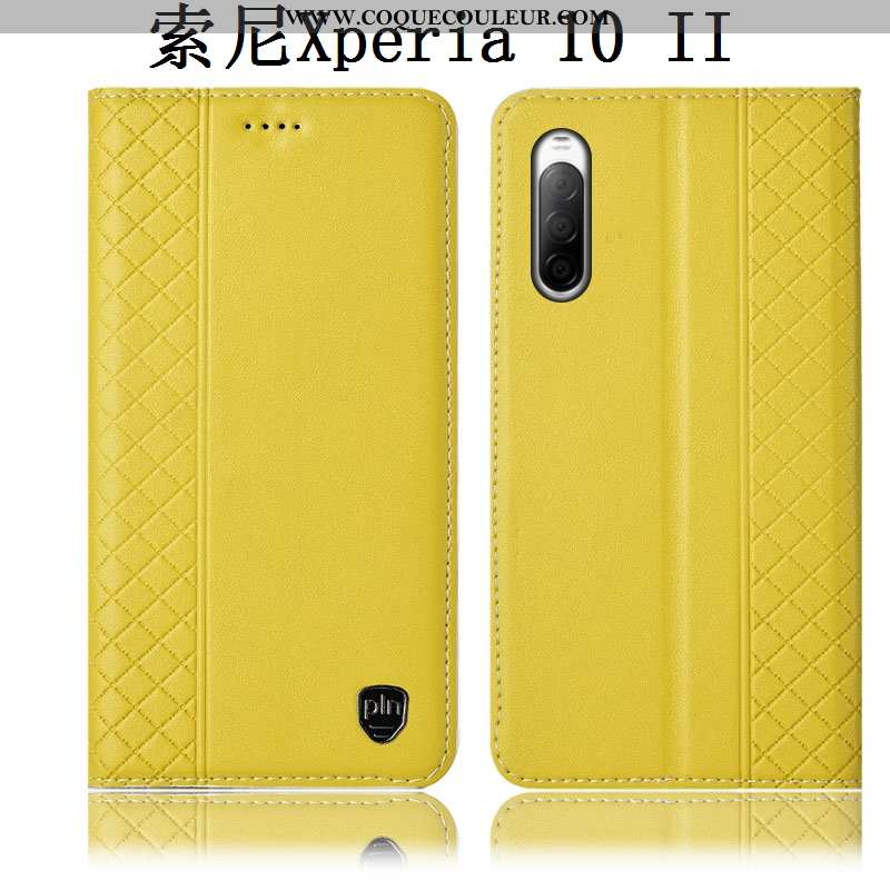 Housse Sony Xperia 10 Ii Cuir Véritable Incassable Étui, Étui Sony Xperia 10 Ii Protection Téléphone