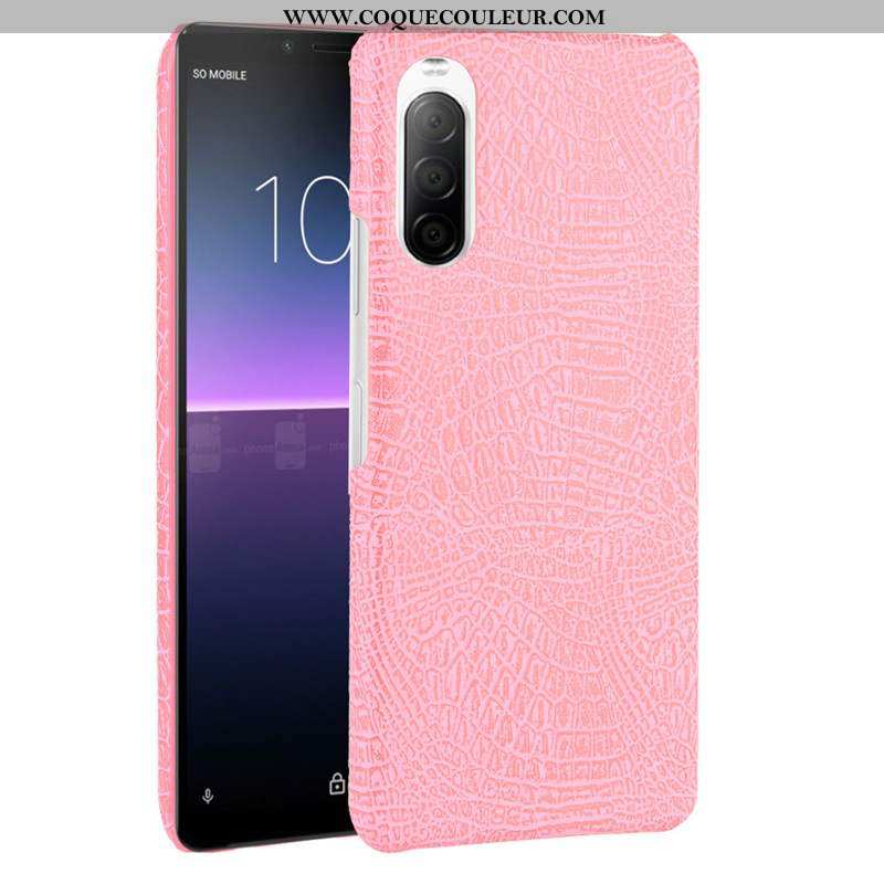 Coque Sony Xperia 10 Ii Protection Difficile, Housse Sony Xperia 10 Ii Cuir Étui Noir