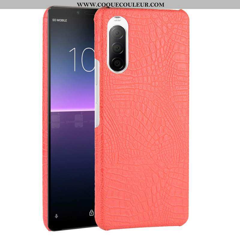 Coque Sony Xperia 10 Ii Protection Difficile, Housse Sony Xperia 10 Ii Cuir Étui Noir