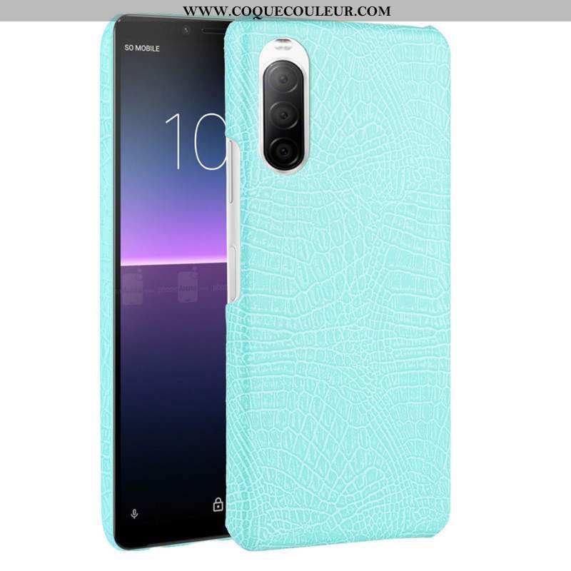 Coque Sony Xperia 10 Ii Protection Difficile, Housse Sony Xperia 10 Ii Cuir Étui Noir