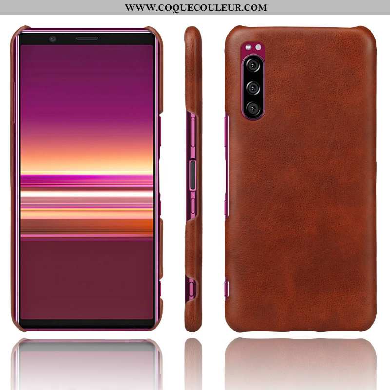 Housse Sony Xperia 10 Ii Cuir Étui Coque, Sony Xperia 10 Ii Protection Téléphone Portable Bleu Foncé