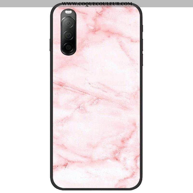 Housse Sony Xperia 10 Ii Délavé En Daim Tendance Coque, Étui Sony Xperia 10 Ii Créatif Noir Rose