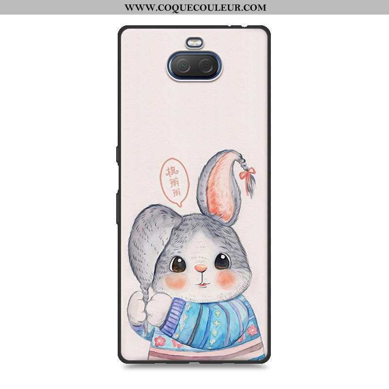 Coque Sony Xperia 10 Plus Dessin Animé Personnalité Gris, Housse Sony Xperia 10 Plus Charmant Incass