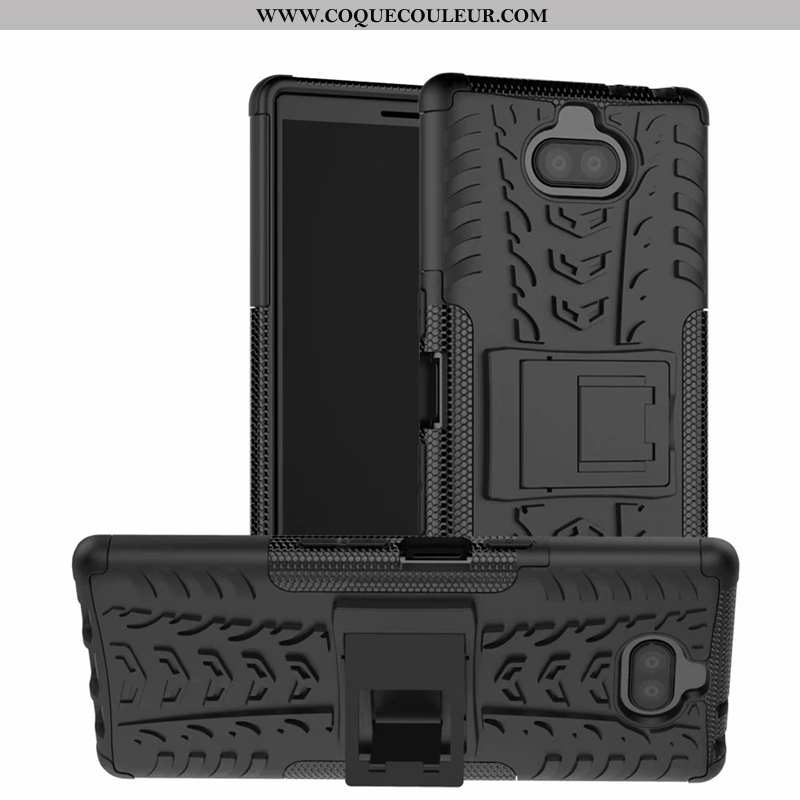 Étui Sony Xperia 10 Plus Protection Support Rouge, Coque Sony Xperia 10 Plus Personnalité Tout Compr