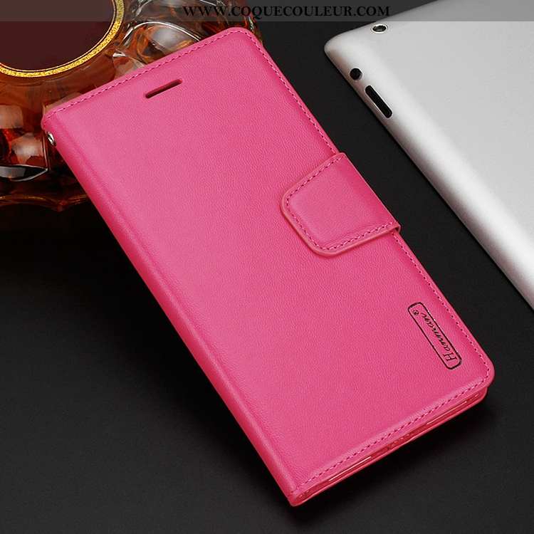 Housse Sony Xperia 10 Plus Cuir Rouge Coque, Étui Sony Xperia 10 Plus Téléphone Portable Rose