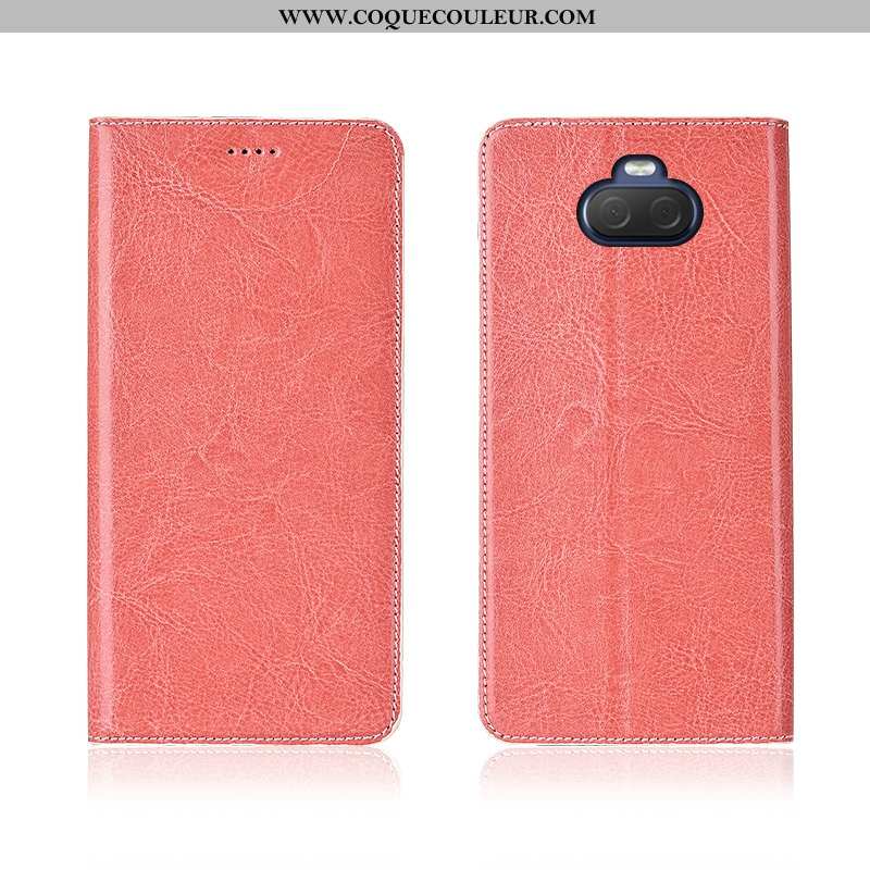 Housse Sony Xperia 10 Protection Marron Silicone, Étui Sony Xperia 10 Cuir Véritable