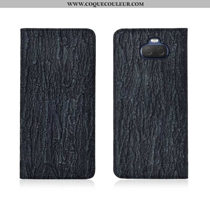 Coque Sony Xperia 10 Cuir Arbres Coque, Housse Sony Xperia 10 Fluide Doux Protection Bordeaux