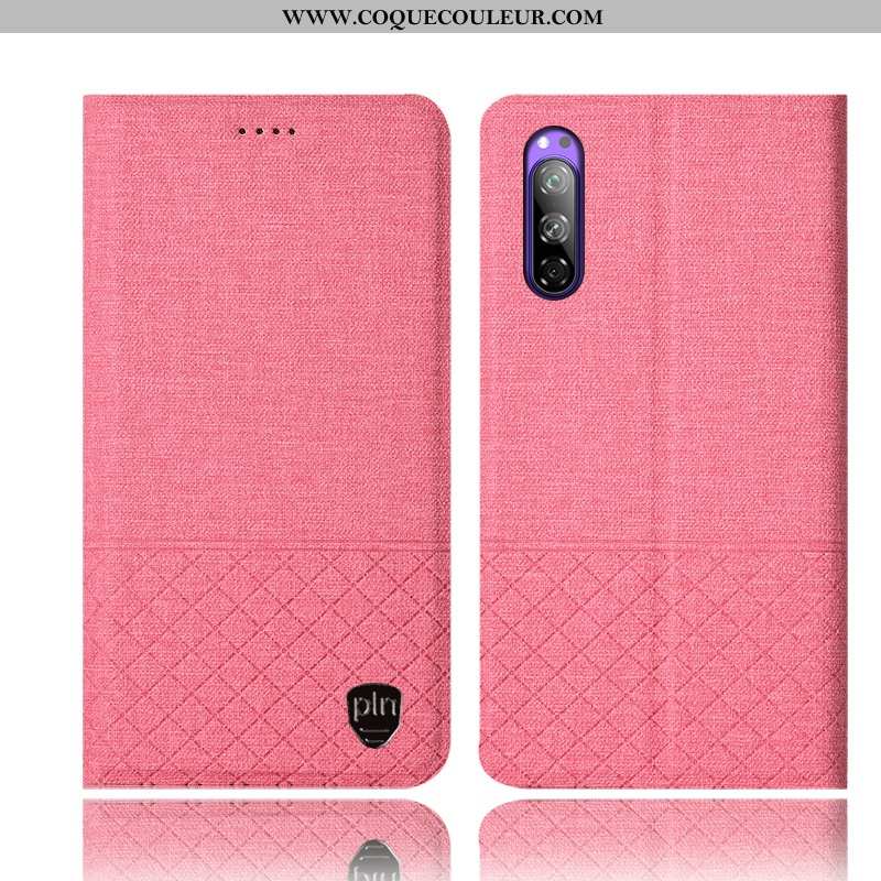 Étui Sony Xperia 5 Cuir Incassable Coque, Coque Sony Xperia 5 Protection Téléphone Portable Rose