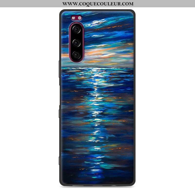 Étui Sony Xperia 5 Fluide Doux Gris Tout Compris, Coque Sony Xperia 5 Silicone Téléphone Portable