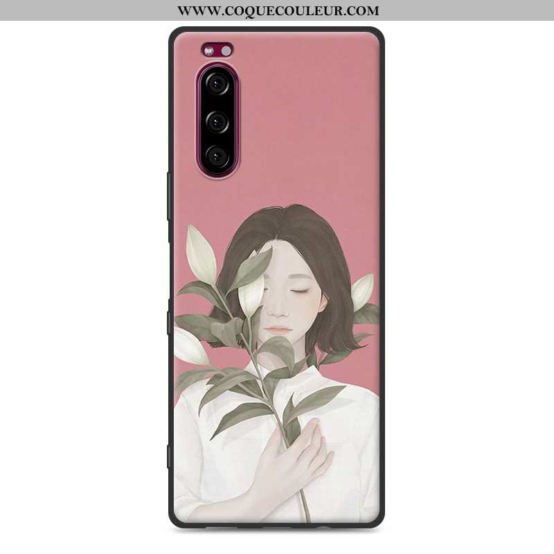 Coque Sony Xperia 5 Protection Étui Art, Housse Sony Xperia 5 Fluide Doux Téléphone Portable Bleu