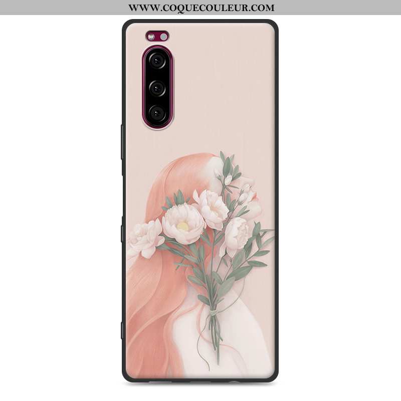 Coque Sony Xperia 5 Protection Étui Art, Housse Sony Xperia 5 Fluide Doux Téléphone Portable Bleu