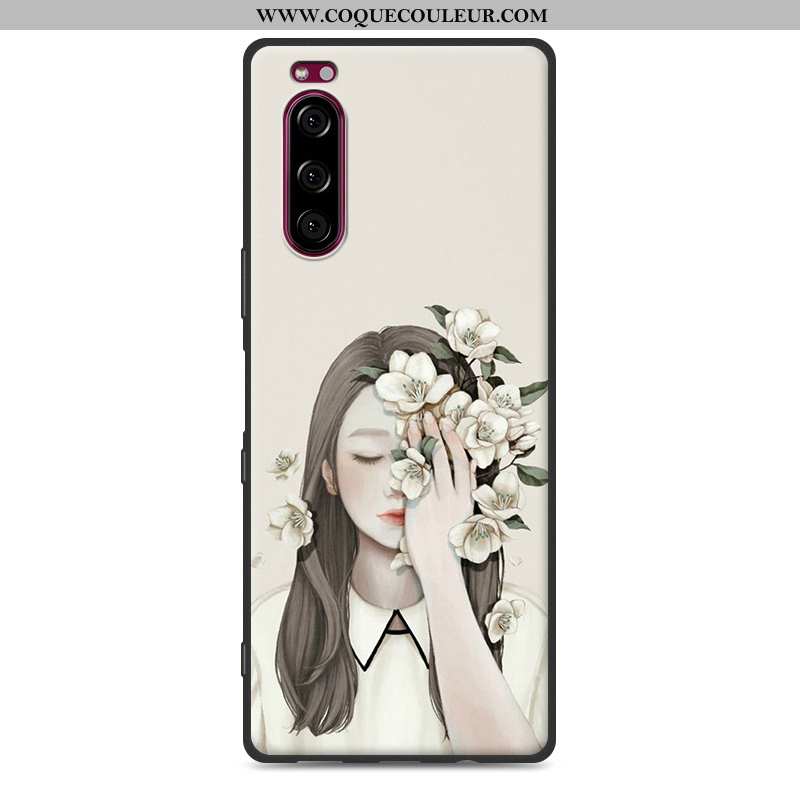 Coque Sony Xperia 5 Protection Étui Art, Housse Sony Xperia 5 Fluide Doux Téléphone Portable Bleu