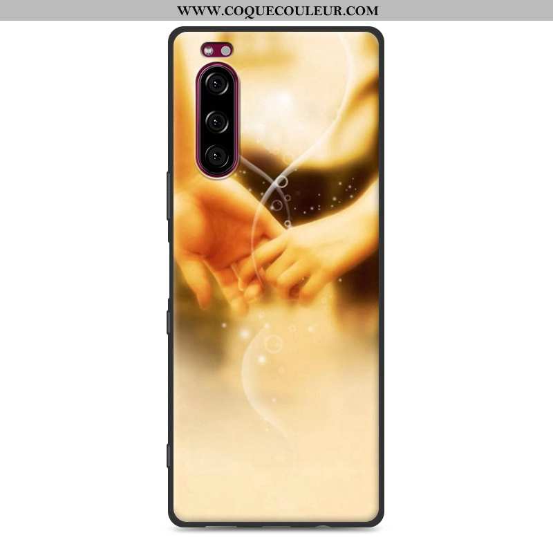 Coque Sony Xperia 5 Protection Téléphone Portable Fluide Doux, Housse Sony Xperia 5 Délavé En Daim N