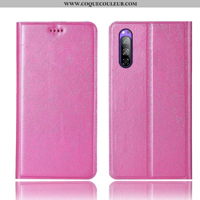 Housse Sony Xperia 5 Protection Coque Téléphone Portable, Étui Sony Xperia 5 Soie Rose