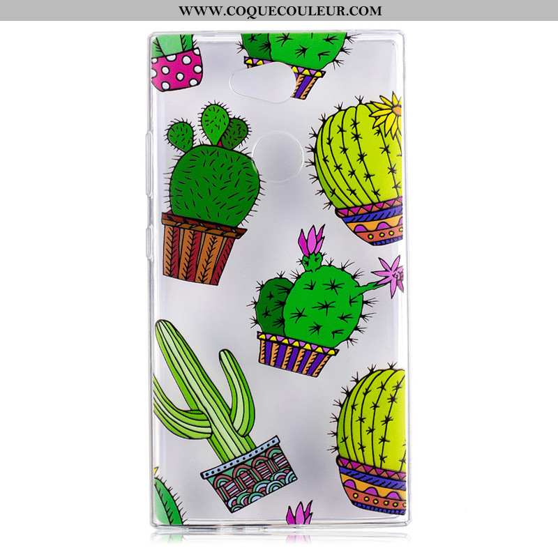 Coque Sony Xperia L2 Charmant Dessin Animé Coque, Housse Sony Xperia L2 Fluide Doux Étui Verte