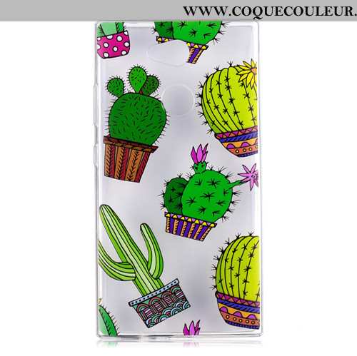 Coque Sony Xperia L2 Charmant Dessin Animé Coque, Housse Sony Xperia L2 Fluide Doux Étui Verte