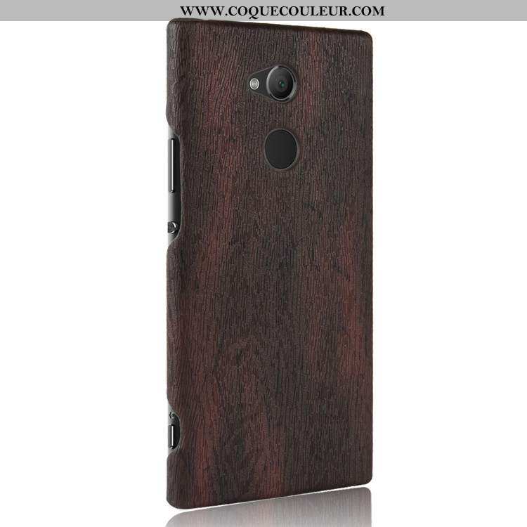 Housse Sony Xperia L2 Protection Marron Difficile, Étui Sony Xperia L2 En Bois Qualité