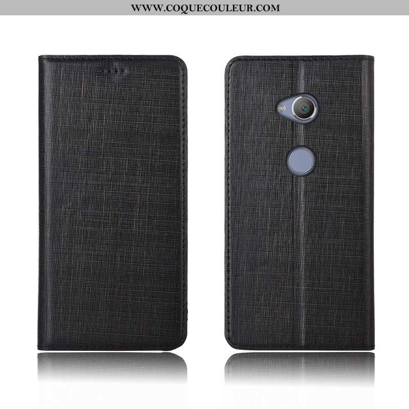 Housse Sony Xperia L2 Silicone Marron Cuir, Étui Sony Xperia L2 Protection Coque