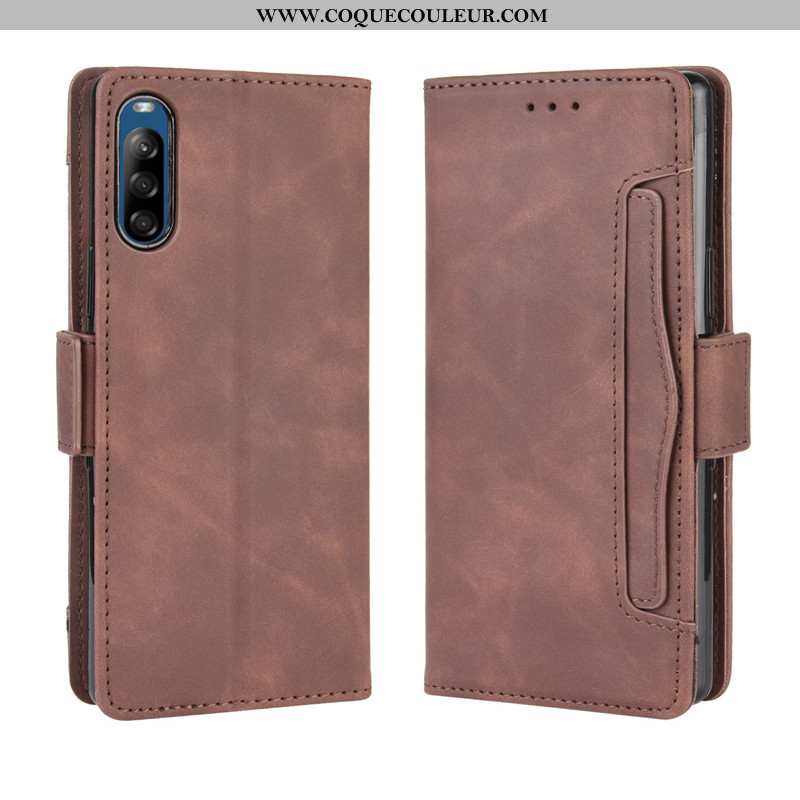 Housse Sony Xperia L4 Portefeuille Protection Marron, Étui Sony Xperia L4 Cuir Téléphone Portable Ma