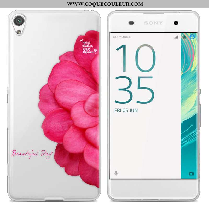 Étui Sony Xperia Xa Créatif Transparent, Coque Sony Xperia Xa Tendance Incassable Rose