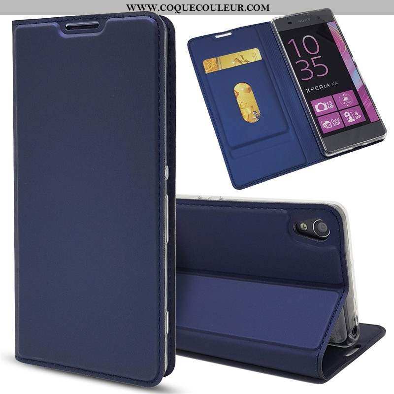 Housse Sony Xperia Xa Cuir Coque Étui, Étui Sony Xperia Xa Téléphone Portable Bleu