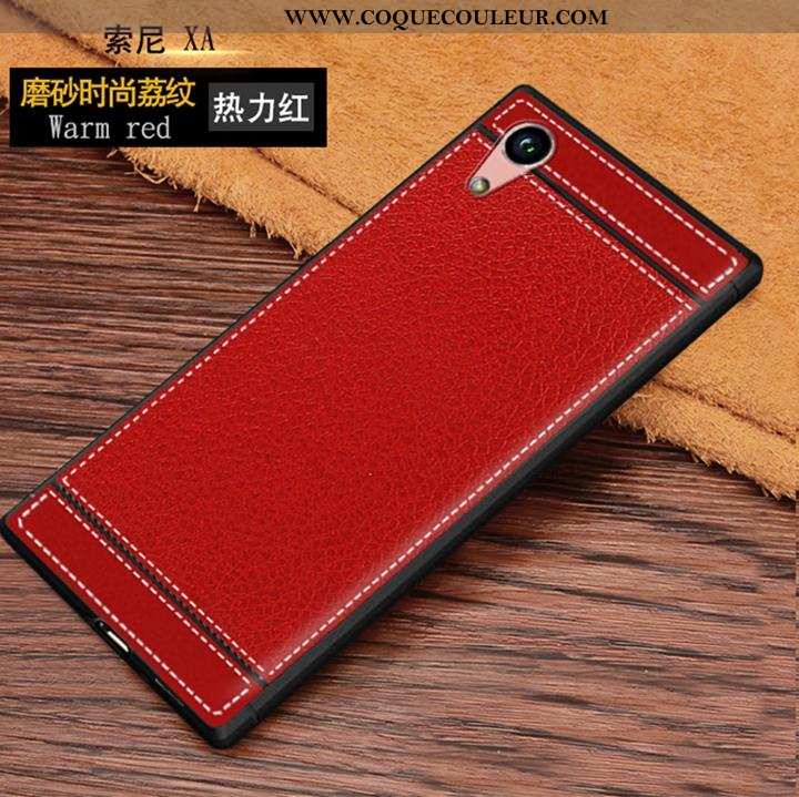 Coque Sony Xperia Xa Modèle Fleurie Rouge Incassable, Housse Sony Xperia Xa Fluide Doux Téléphone Po