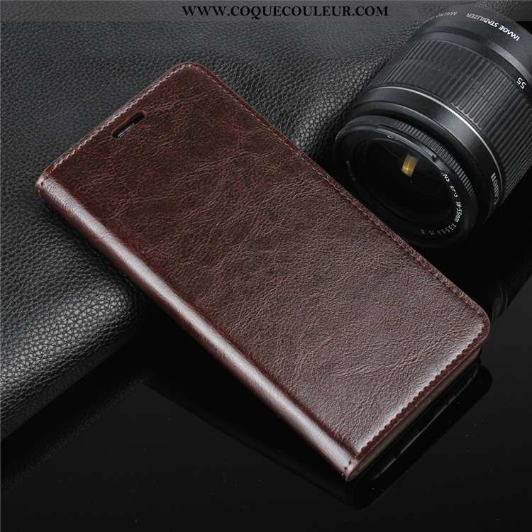 Coque Sony Xperia Xa Protection Marron, Housse Sony Xperia Xa Cuir Véritable Téléphone Portable Marr