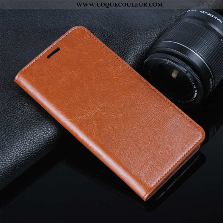 Coque Sony Xperia Xa Protection Marron, Housse Sony Xperia Xa Cuir Véritable Téléphone Portable Marr