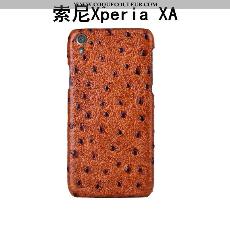 Housse Sony Xperia Xa Protection Créatif Cuir Véritable, Étui Sony Xperia Xa Luxe Incassable Marron