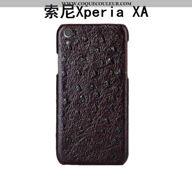 Housse Sony Xperia Xa Protection Créatif Cuir Véritable, Étui Sony Xperia Xa Luxe Incassable Marron