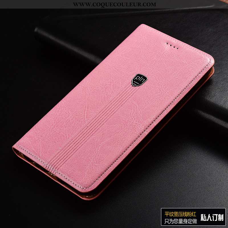 Étui Sony Xperia Xa1 Plus Protection Rose Incassable, Coque Sony Xperia Xa1 Plus Cuir Véritable Télé