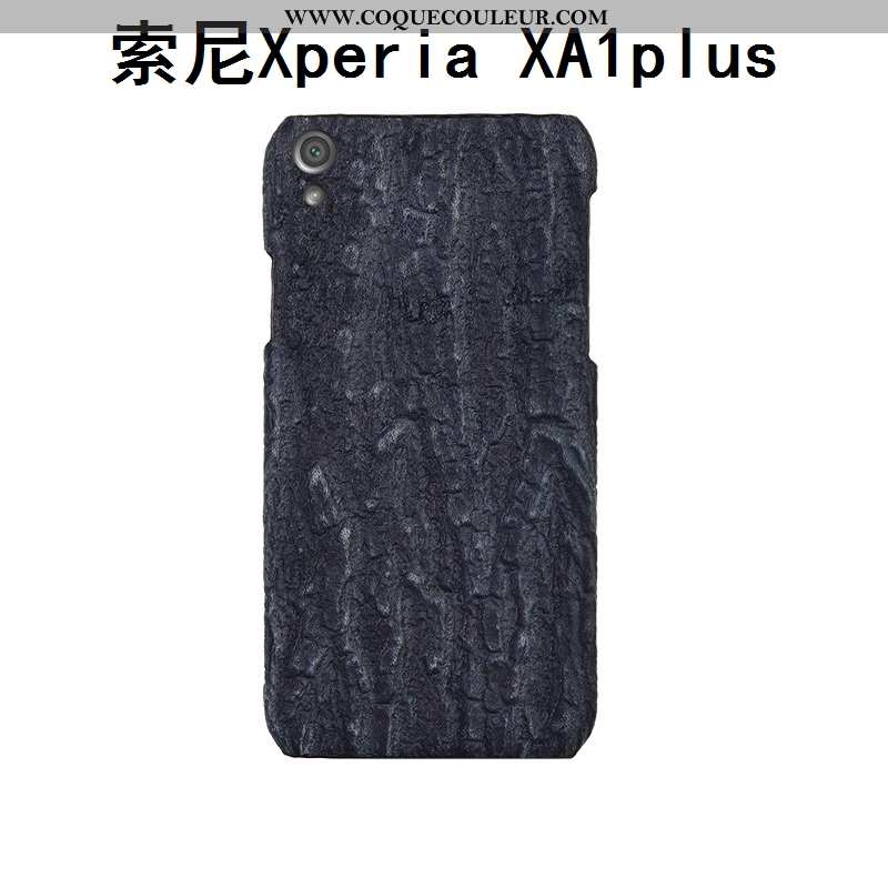 Étui Sony Xperia Xa1 Plus Personnalité Cuir Bleu, Coque Sony Xperia Xa1 Plus Créatif Arbres Bleu