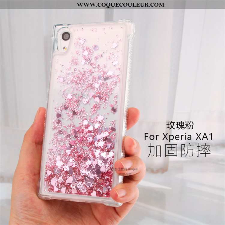 Coque Sony Xperia Xa1 Ornements Suspendus Rose Étui, Housse Sony Xperia Xa1 Créatif