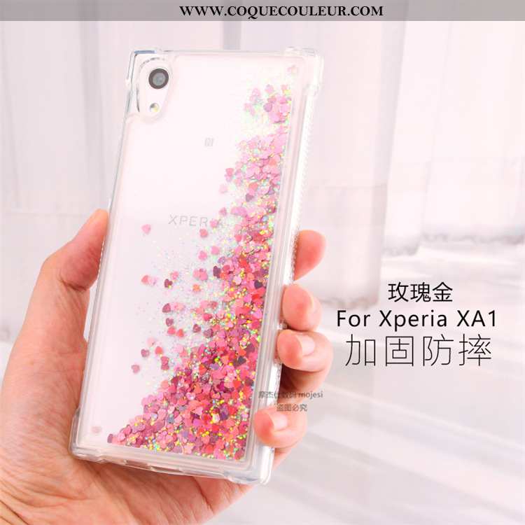 Coque Sony Xperia Xa1 Ornements Suspendus Rose Étui, Housse Sony Xperia Xa1 Créatif