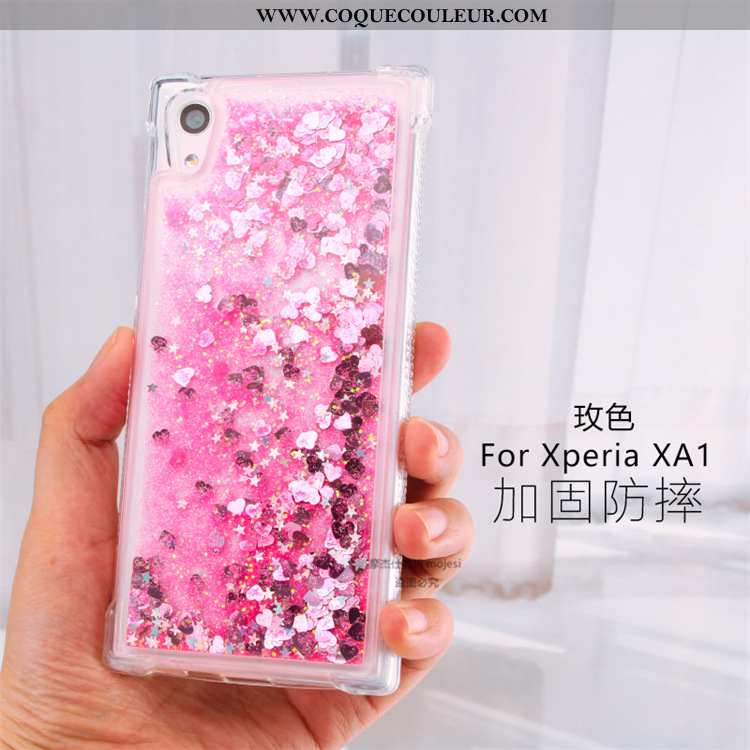 Coque Sony Xperia Xa1 Ornements Suspendus Rose Étui, Housse Sony Xperia Xa1 Créatif