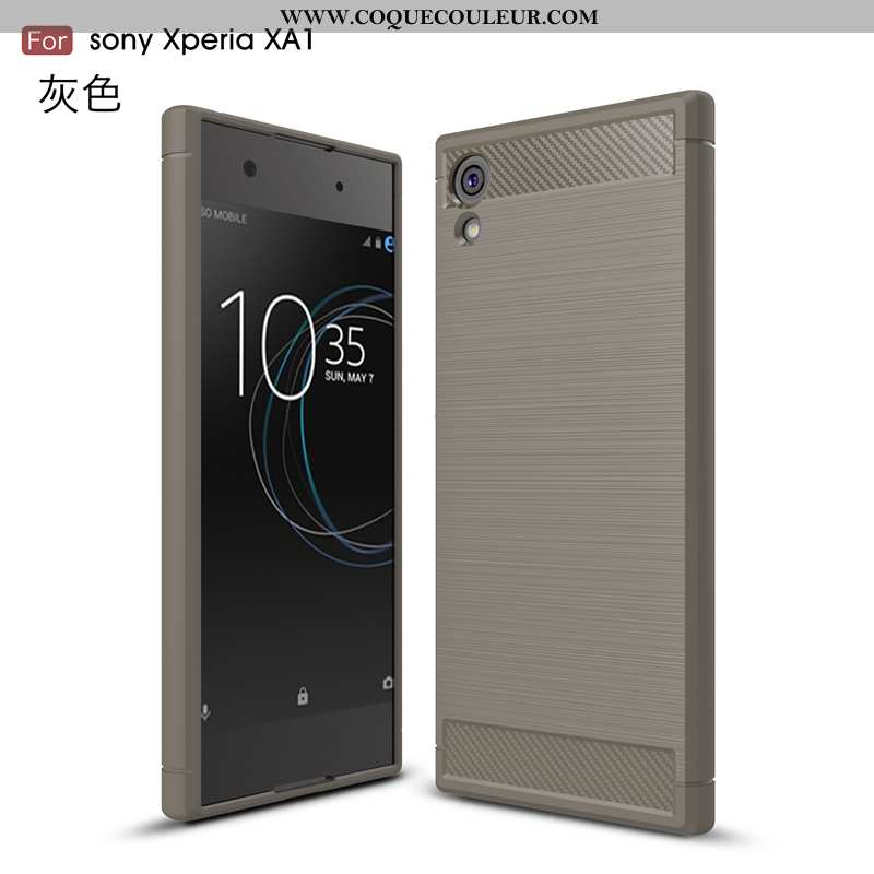 Étui Sony Xperia Xa1 Silicone Étoile Étui, Coque Sony Xperia Xa1 Mode Légère Noir