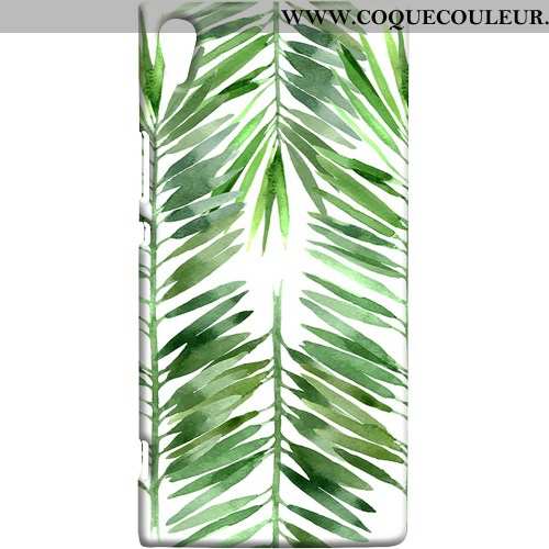 Coque Sony Xperia Xa1 Ultra Rose Vert Petit, Housse Sony Xperia Xa1 Ultra Étui Frais Verte