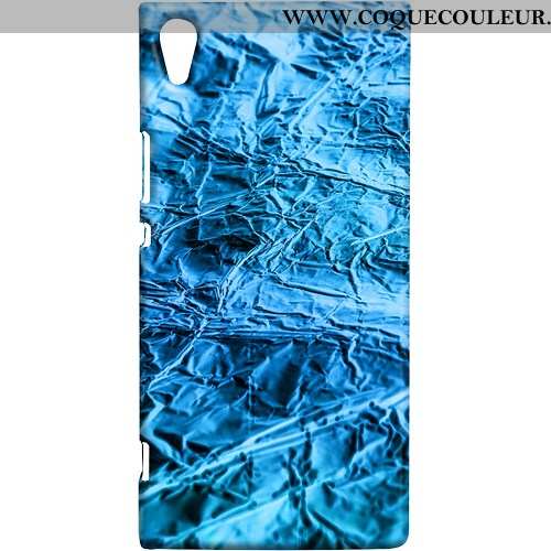 Étui Sony Xperia Xa1 Ultra Métal Coque, Coque Sony Xperia Xa1 Ultra Créatif Tendance Bleu