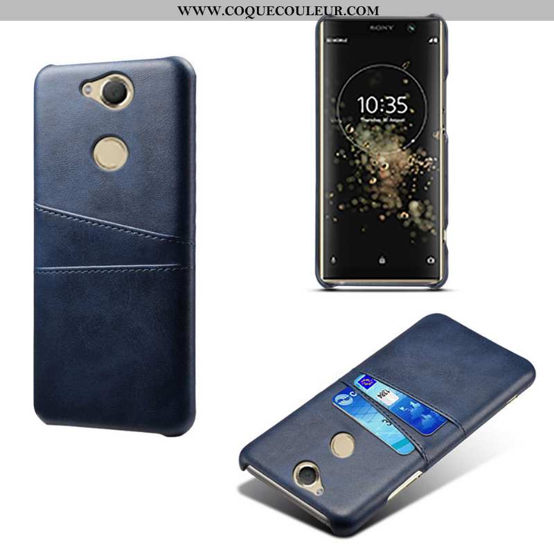 Coque Sony Xperia Xa2 Plus Cuir Qualité Étui, Housse Sony Xperia Xa2 Plus Carte Jaune