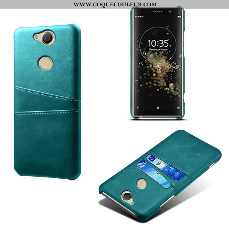 Coque Sony Xperia Xa2 Plus Cuir Qualité Étui, Housse Sony Xperia Xa2 Plus Carte Jaune