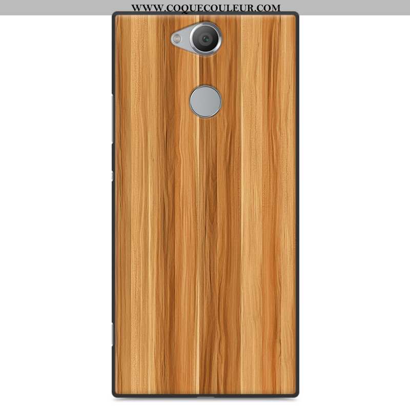 Étui Sony Xperia Xa2 Plus En Bois Coque Simple, Sony Xperia Xa2 Plus Modèle Fleurie Gris