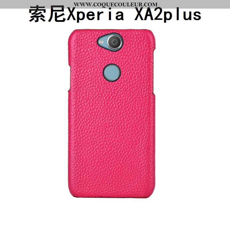 Housse Sony Xperia Xa2 Plus Cuir Véritable Étui Luxe, Sony Xperia Xa2 Plus Cuir Protection Noir