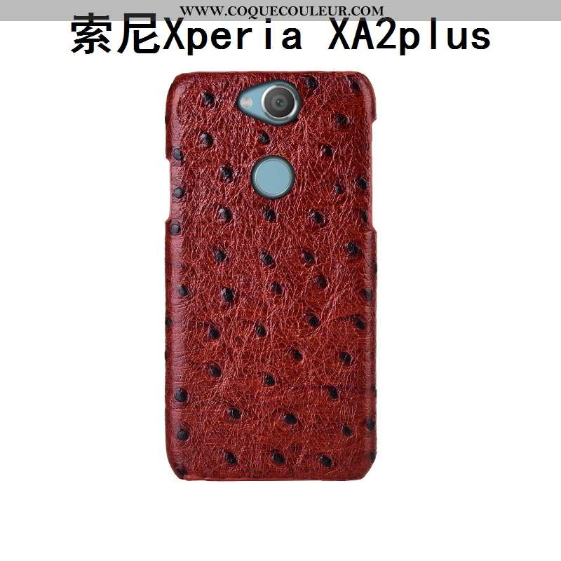 Étui Sony Xperia Xa2 Plus Protection Cuir Véritable Bovins, Coque Sony Xperia Xa2 Plus Luxe Cuir Mar